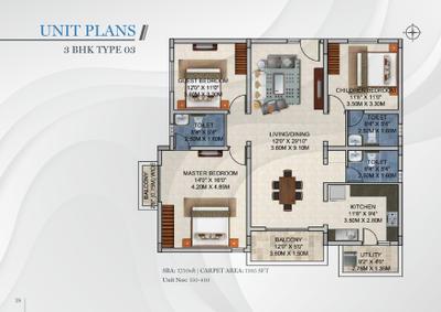 Image of 1307 Sq.ft 2 BHK Apartment / Flat for sale in Aryavaridhi AV Sunrise, Hoskote, Bengaluru for Rs. 9150000