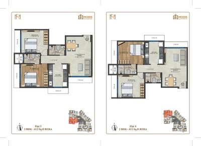 Image of 535 Sq.ft 1 BHK Apartment / Flat for sale in Shree Modis Rashmi Manorath, Borivali East, Mumbai for Rs. 11100000