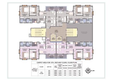 Image of 1025 Sq.ft 2 BHK Apartment / Flat for sale in Kodre Blossom Park Building A, Mundhwa, Pune for Rs. 8200000