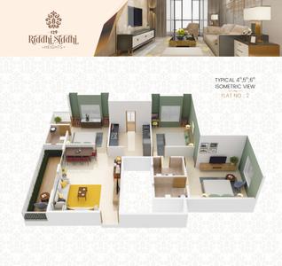 Image of 1400 Sq.ft 3 BHK Apartment / Flat for sale in 129 Riddhi Siddhi Heights, New Sneh Nagar, Nagpur for Rs. 13100000