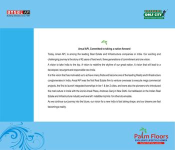 Image of 1746 Sq.ft 3.5 BHK Builder Floor for sale in Ansal API Palm Floors, Sushant Golf City, Lucknow for Rs. 11500000