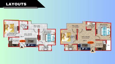 Image of 1050 Sq.ft 2 BHK Apartment / Flat for sale in SAP Rise, Sector 73, Noida for Rs. 3825000