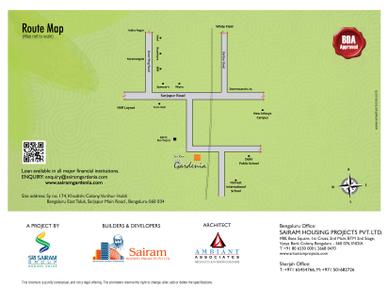 Image of 912 Sq.ft 3 BHK Apartment / Flat for sale in SaiRam Sai Ram Gardenia, Chikkakannalli, Bengaluru for Rs. 9200000