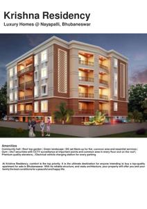 Image of 1000 Sq.ft 3 BHK Apartment / Flat for sale in Sri Krishna Residency, Nayapalli, Bhubaneswar for Rs. 13000000