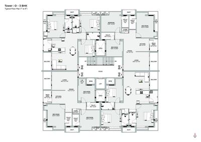 Image of 929 Sq.ft 3 BHK Apartment / Flat for sale in Sopan Elegance, Yogi Nagar, Rajkot for Rs. 6500000