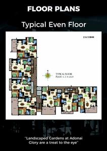 Image of 1300 Sq.ft 2 BHK Apartment / Flat for sale in Adonai Glory, Hennur, Bengaluru for Rs. 8000000