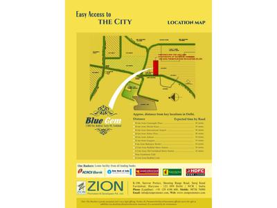 Image of 1050 Sq.ft 2 BHK Apartment / Flat for sale in Zion Blue Gem, Sector 48, Faridabad for Rs. 6800000