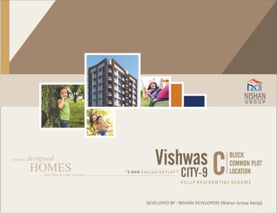 Image of 1000 Sq.ft 2 BHK Apartment / Flat for sale in Nishan Vishwas City 9 Block C, Gota, Ahmedabad for Rs. 6500000