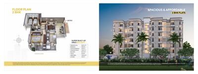 Image of 975 Sq.ft 2 BHK Apartment / Flat for sale in Sai Dreamz, Mahaveer Nagar, Raipur for Rs. 4000000