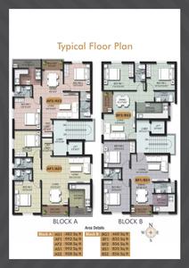 Image of 998 Sq.ft 2 BHK Apartment / Flat for sale in Deva Athulya, Mogappair East, Chennai for Rs. 12000000
