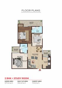 Image of 1350 Sq.ft 3 BHK Apartment / Flat for sale in Eureka Diya Green City Nh 24, Pilkhuwa, Hapur for Rs. 5000000