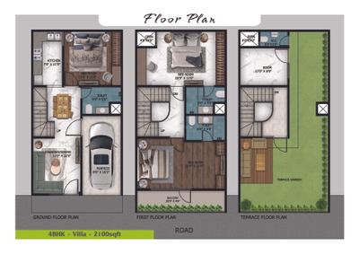 Image of 2310 Sq.ft 3.5 BHK Villa for sale in Paradise Krishna Vatika Luxurious Villas, Noida Extension, Greater Noida for Rs. 12500000