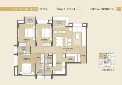 Image of 1200 Sq.ft 3 BHK Apartment / Flat for sale in Pramukh Vedanta, Chala, Vapi for Rs. 8500000