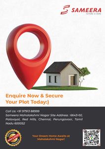 Image of 1000 Sq.ft Residential Plot / Land for sale in Sameera Mahalakshmi Nagar, Red Hills, Chennai for Rs. 1400000