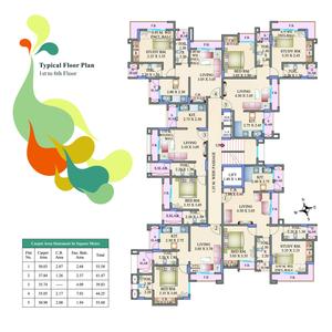 Image of 525 Sq.ft 1 BHK Apartment / Flat for sale in JVM Shubham, Kasarvadavali, Thane for Rs. 6100000
