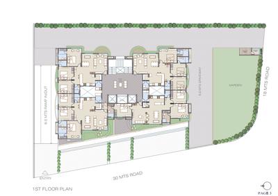 Image of 1248 Sq.ft 3 BHK Apartment / Flat for sale in Shreeji Siesta, Kudasan, Gandhinagar for Rs. 12000000