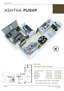 Image of 614 Sq.ft 1 BHK Apartment / Flat for sale in Ashtha Pushp, Andheri East, Mumbai for Rs. 14100000