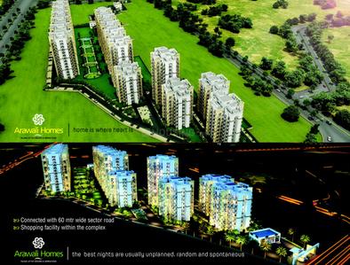 Image of 800 Sq.ft 3 BHK Apartment / Flat for sale in GLS Arawali Homes 2, Sector 4, Sohna for Rs. 6600000