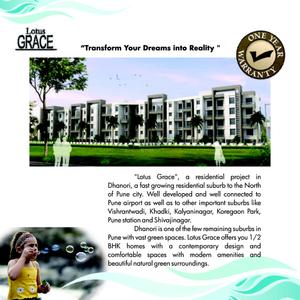 Image of 1172 Sq.ft 2 BHK Apartment / Flat for sale in Lotus Grace, Dhanori, Pune for Rs. 7000000