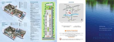 Image of 980 Sq.ft 2 BHK Apartment / Flat for sale in Kumar Primavera B6, Wadgaon Sheri, Pune for Rs. 9500000