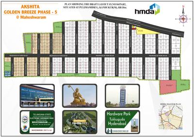 Image of 183 Sq.ft Residential Plot / Land for sale in Akshita Golden Breeze 5, Maheshwaram, Hyderabad for Rs. 2250000