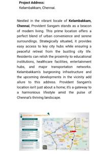 Image of 1309 Sq.ft 3 BHK Apartment / Flat for sale in Provident Sangam, Kelambakkam, Chennai for Rs. 9500000