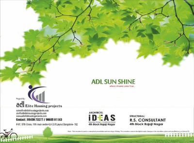 Image of 1116 Sq.ft 2 BHK Apartment / Flat for sale in Live ADL Sunshine by Live Spacess, HSR Layout, Bengaluru for Rs. 11500000