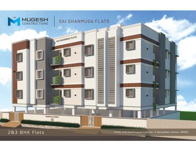 Image of 938 Sq.ft 2 BHK Apartment / Flat for sale in Sai Shanmuga Flats, Kattupakkam, Chennai for Rs. 6753600