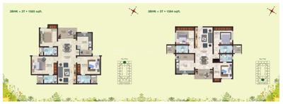 Image of 1423 Sq.ft 2 BHK Apartment / Flat for sale in Casagrand Aldea, Karapakkam, Chennai for Rs. 12500000