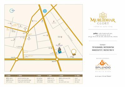 Image of 1449 Sq.ft 3 BHK Apartment / Flat for sale in Spelndid Murlidhar Glory, Nana Chiloda, Ahmedabad for Rs. 5000000