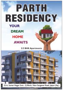 Image of 1053 Sq.ft 3 BHK Builder Floor for sale in Parth Residency, Mansarovar, Jaipur for Rs. 6000000