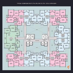 Image of 1000 Sq.ft 2 BHK Apartment / Flat for sale in Anand Siddhigiri, Kondhwa, Pune for Rs. 8500000