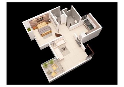 Image of 550 Sq.ft 1 BHK Apartment / Flat for sale in Hakke And Kad Silver Park, Uruli Devachi, Pune for Rs. 2550000