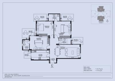 Image of 1478 Sq.ft 2 BHK Apartment / Flat for sale in Godrej Arista, Sector 79, Gurgaon for Rs. 18500000