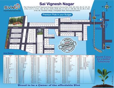 Image of 540 Sq.ft Residential Plot / Land for sale in Impulse Sai Vignesh Nagar, Singaperumal Koil, Chennai for Rs. 1080000