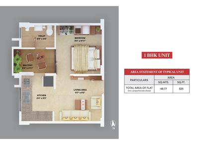 Image of 850 Sq.ft 2 BHK Apartment / Flat for sale in SDPL Aashray Beltarodi II, Beltarodi, Nagpur for Rs. 3300000
