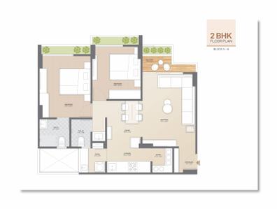 Image of 800 Sq.ft 2 BHK Apartment / Flat for sale in Ashwamegh Signature, Sargasan, Gandhinagar for Rs. 5800000