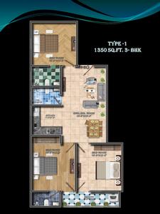 Image of 600 Sq.ft 1 BHK Apartment / Flat for sale in Elite Apartment, Sector 74, Noida for Rs. 2900000