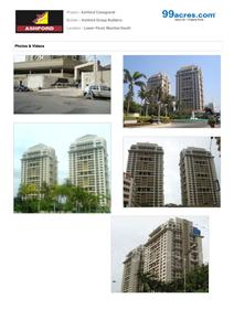 Image of 1915 Sq.ft 3 BHK Apartment / Flat for sale in Ashford Casa Grande, Lower Parel, Mumbai for Rs. 115000000