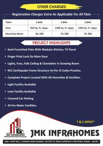 Image of 1050 Sq.ft 2 BHK Apartment / Flat for sale in JMK Sholin Homes 1, Sector 73, Noida for Rs. 4700000
