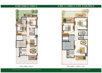 Image of 2495 Sq.ft 4 BHK Apartment / Flat for sale in Signature Global Park II, Sector 36, Gurgaon for Rs. 40000000