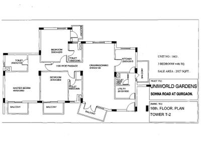 Image of 320 Sq.ft 1 RK Apartment / Flat for sale in Unitech Uniworld Gardens 1, Sector 47, Gurgaon for Rs. 2500000