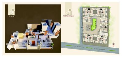 Image of 720 Sq.ft 2 BHK Apartment / Flat for sale in Shree Ghanshyam Residency, Sunpharma Road, Vadodara for Rs. 4000000