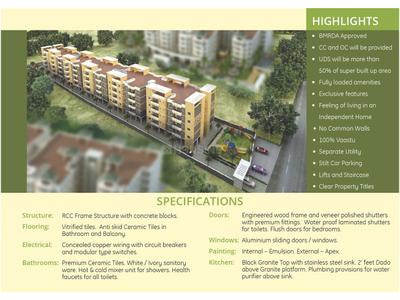 Image of 1800 Sq.ft 2 BHK Apartment / Flat for sale in Shabari South Crest, Bommasandra, Bengaluru for Rs. 11000000