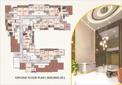 Image of 650 Sq.ft 1 BHK Apartment / Flat for sale in Sahajanand Vrindavan Heights, Shelu, Thane for Rs. 2149000