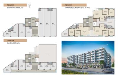 Image of 613 Sq.ft 2 BHK Apartment / Flat for sale in Kanha Dreamland, Waghodia Road, Vadodara for Rs. 2800000