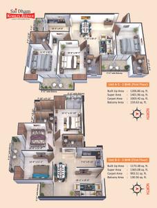 Image of 800 Sq.ft 2 BHK Apartment / Flat for sale in Saidham Kohlis Avenue, Mira Patti, Allahabad for Rs. 5811313