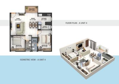 Image of 1200 Sq.ft 2 BHK Apartment / Flat for sale in Yc Sapthagiri Horizon Apartment, Electronic City, Bengaluru for Rs. 5940000
