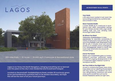 Image of 1453 Sq.ft Residential Plot / Land for sale in Bricks and Milestones Lagos, Doddaballapura, Bengaluru for Rs. 10500000