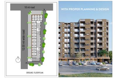 Image of 650 Sq.ft 3 BHK Apartment / Flat for sale in Aayush Apple Door Apartment, Nagalpur, Mehsana for Rs. 5200000